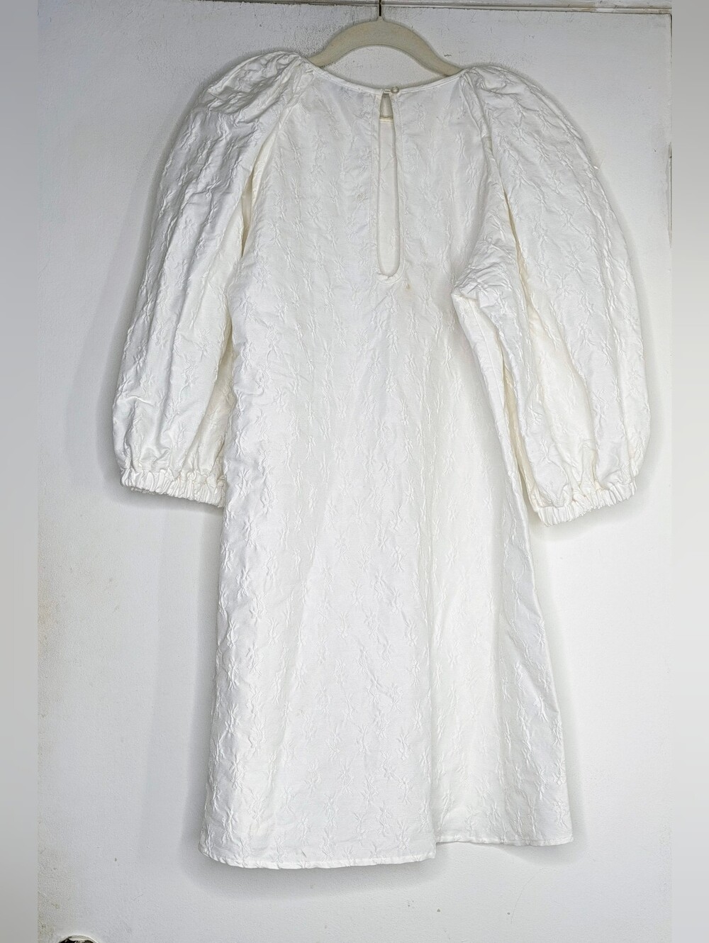 Anthropologie X Stella Nova White Puff-Sleeve Dress - Picture 2 of 4